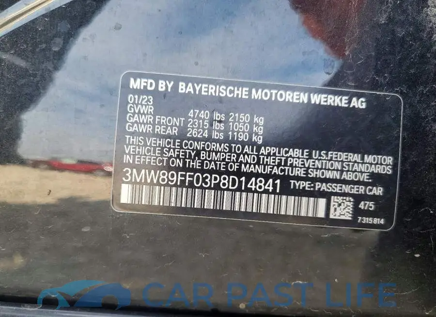 3MW89FF03P8D14841# 12
