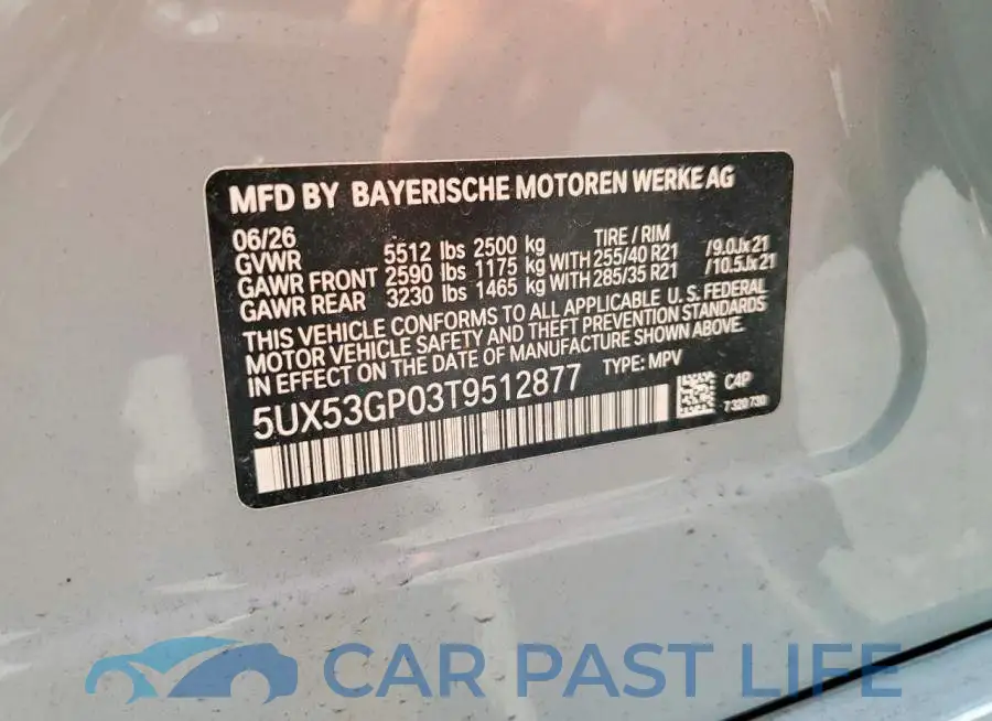 5UX53GP03T9512877# 13