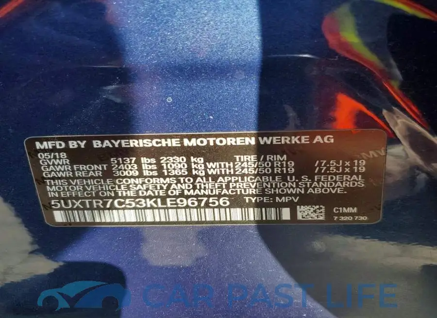 5UXTR7C53KLE96756# 14
