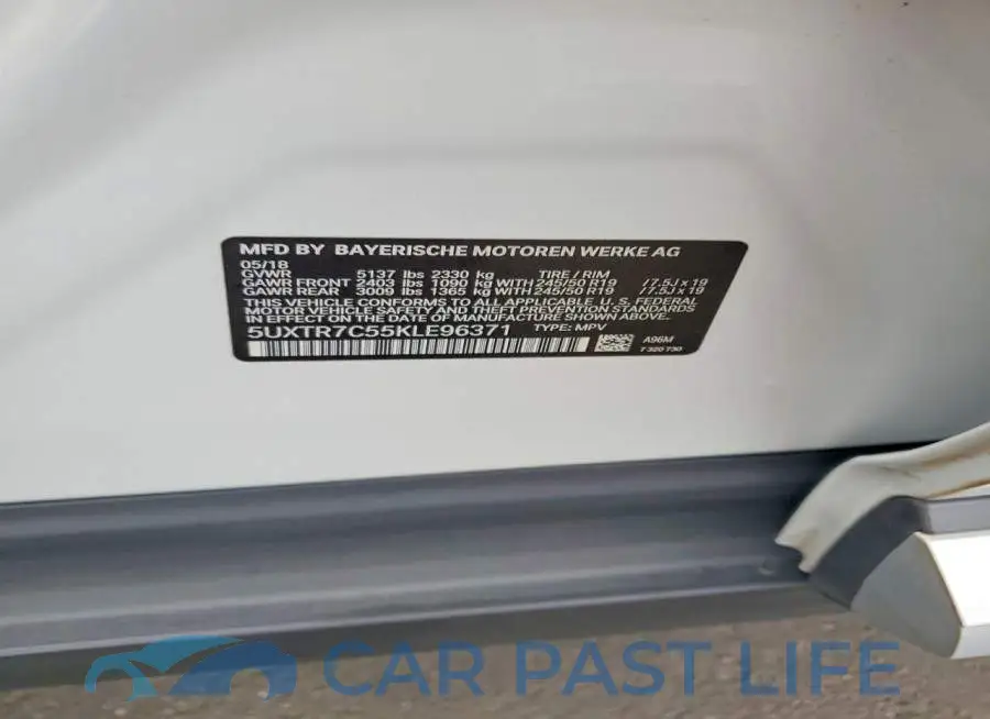 5UXTR7C55KLE96371# 13
