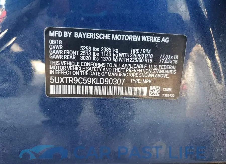 5UXTR9C59KLD90307# 13