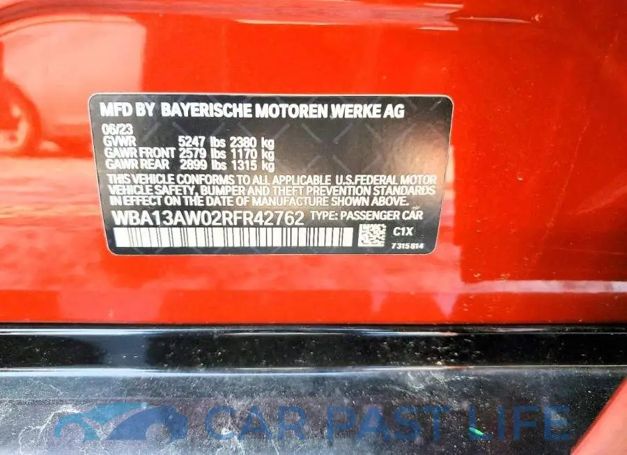 WBA13AW02RFR42762# 13
