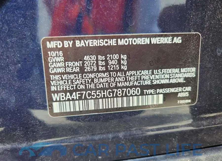 WBA4F7C55HG787060# 12
