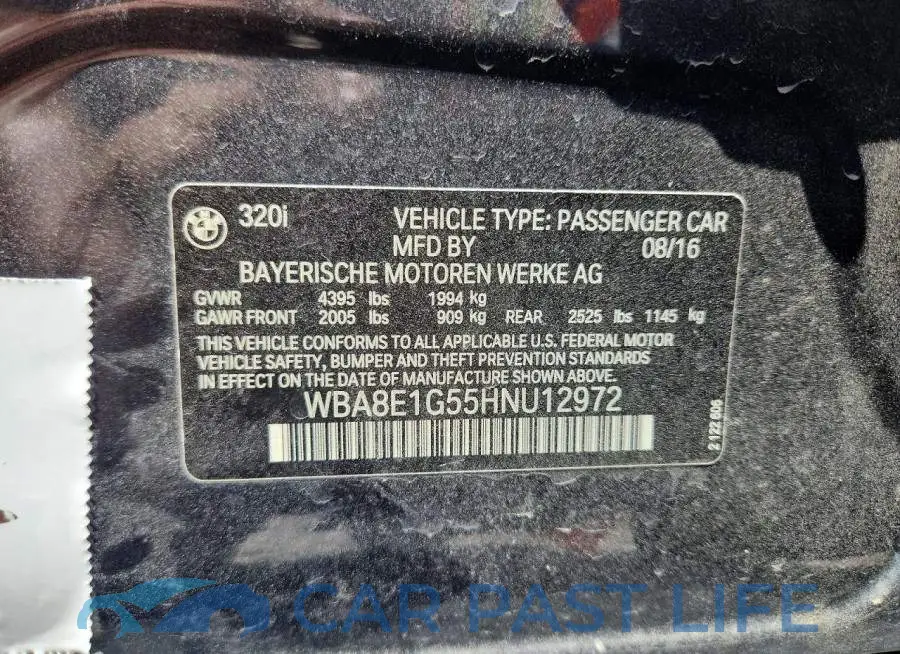 WBA8E1G55HNU12972# 13