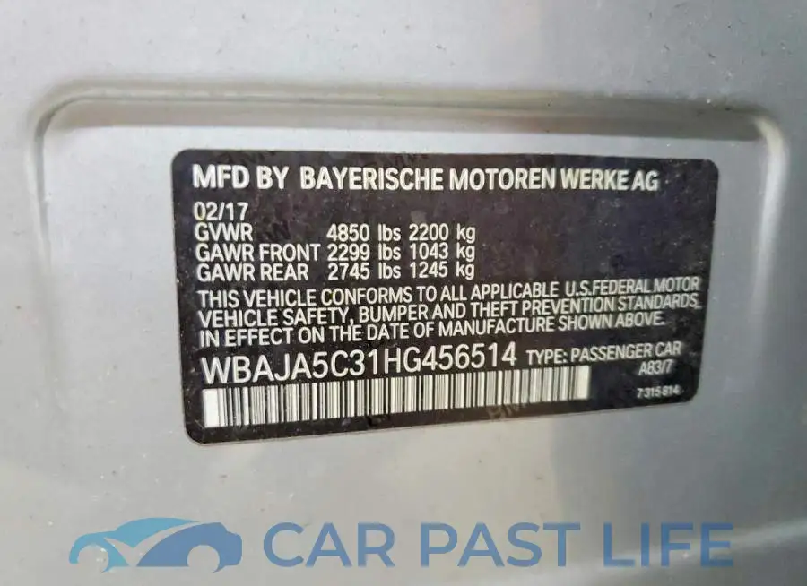 WBAJA5C31HG456514# 12