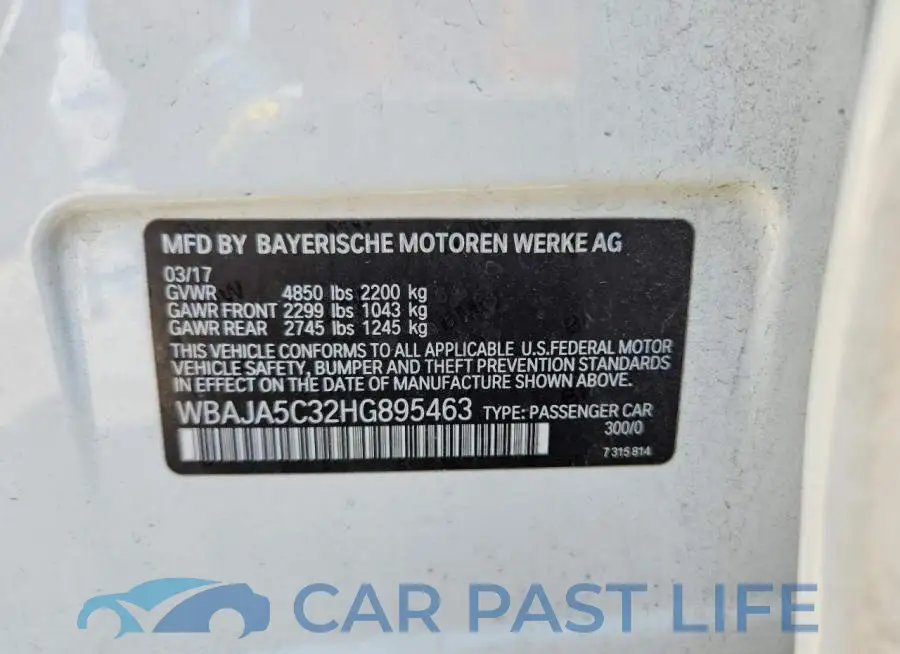 WBAJA5C32HG895463# 12
