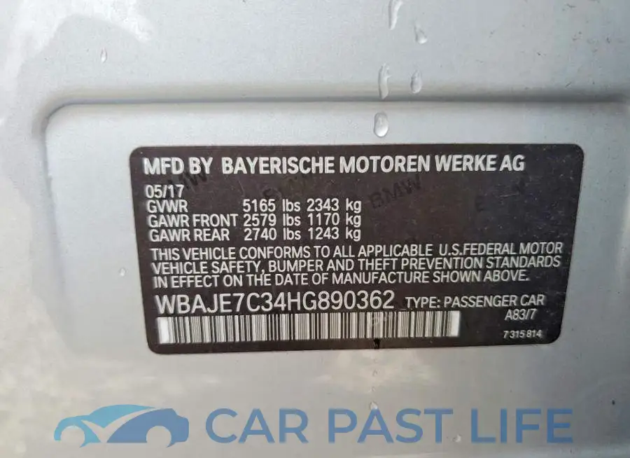 WBAJE7C34HG890362# 12