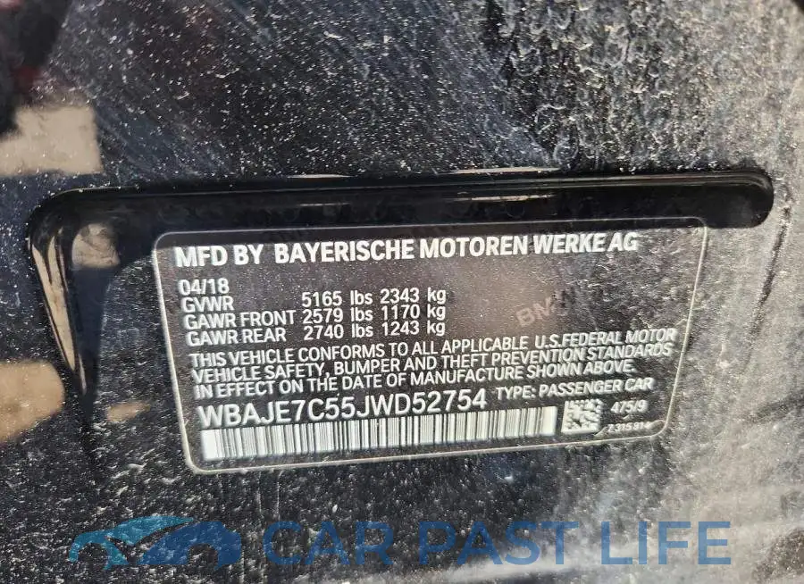 WBAJE7C55JWD52754# 12