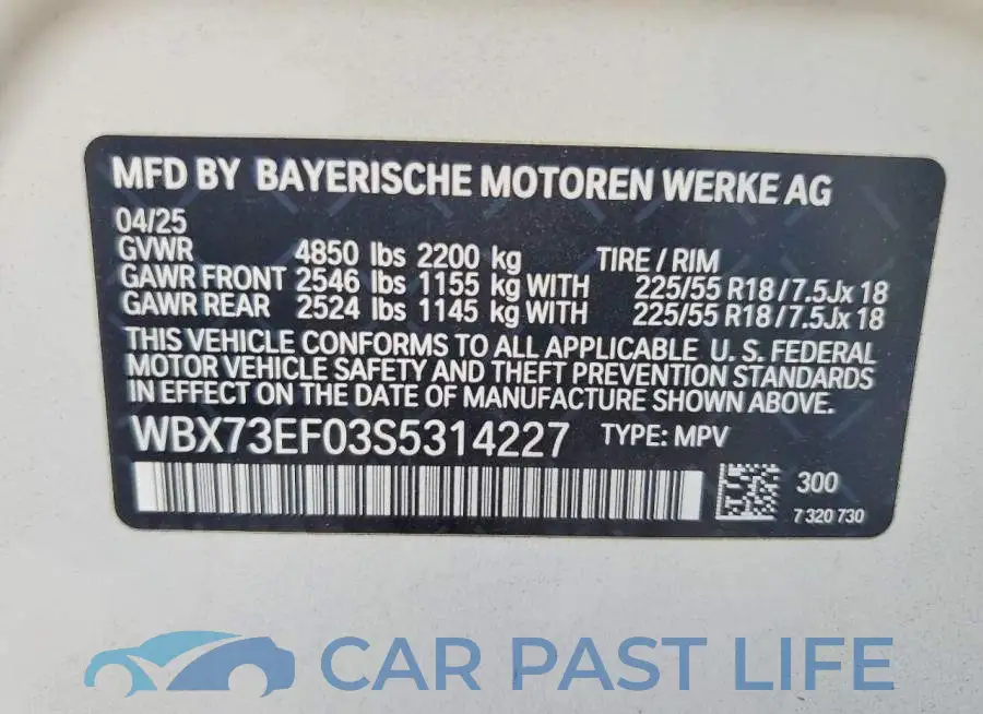 WBX73EF03S5314227# 14