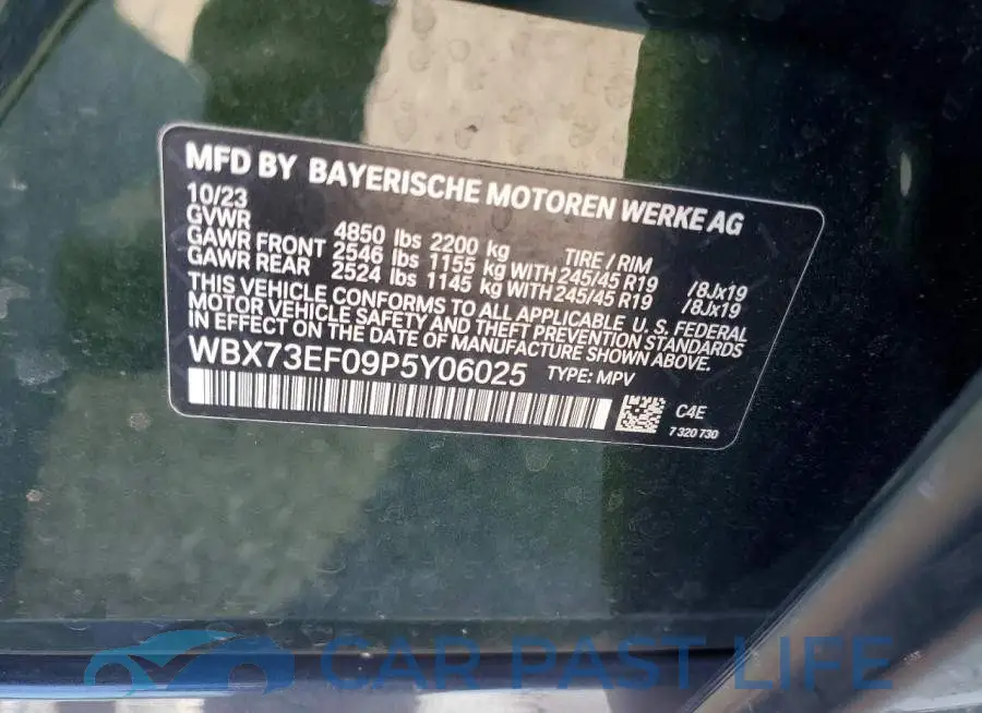 WBX73EF09P5Y06025# 13