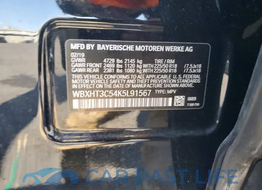 WBXHT3C54K5L91567# 13
