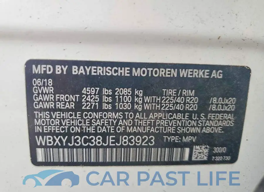 WBXYJ3C38JEJ83923# 13