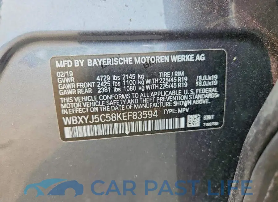 WBXYJ5C58KEF83594# 13