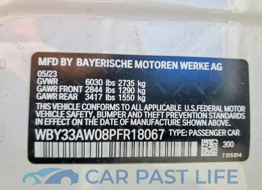 WBY33AW08PFR18067# 12