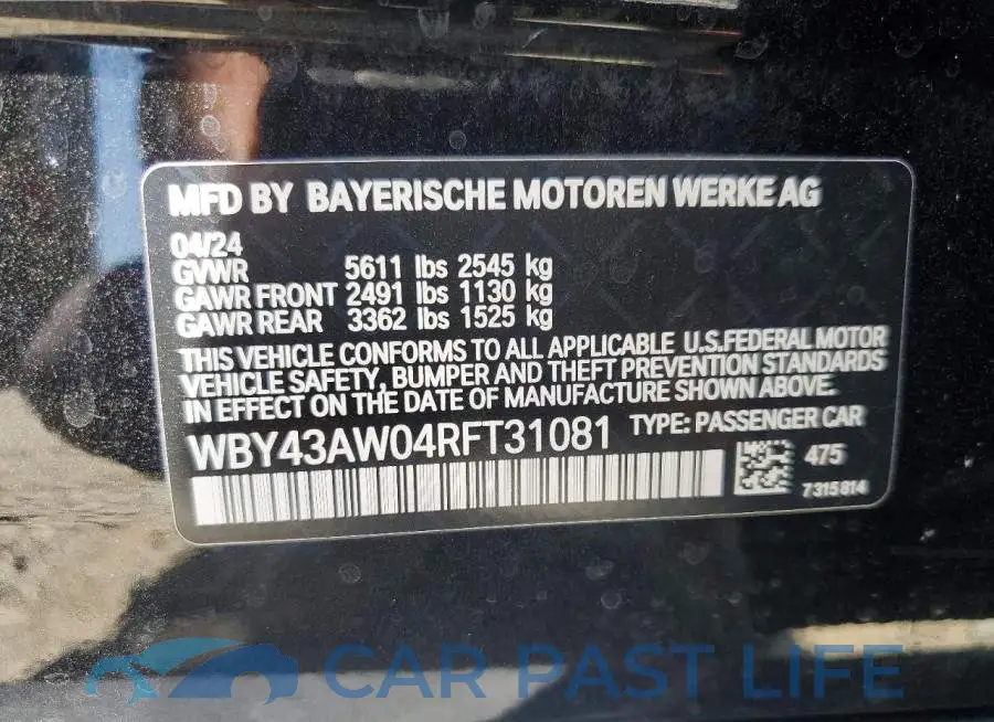 WBY43AW04RFT31081# 12