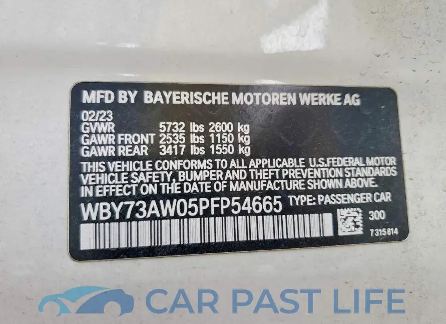 WBY73AW05PFP54665# 12