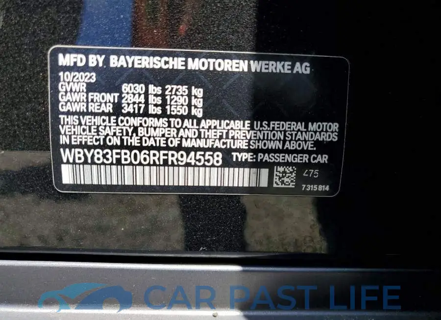WBY83FB06RFR94558# 13