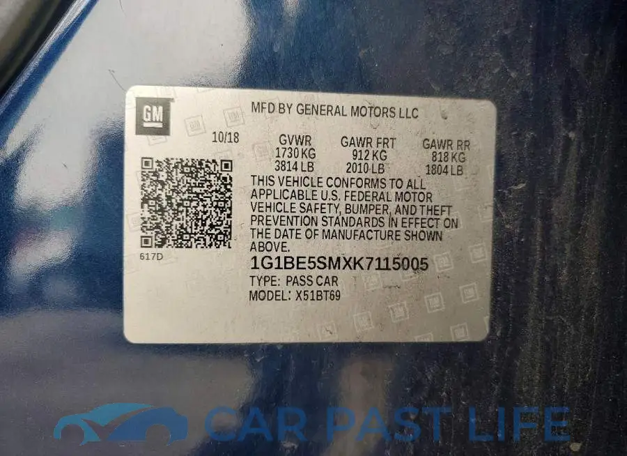 1G1BE5SMXK7115005# 12