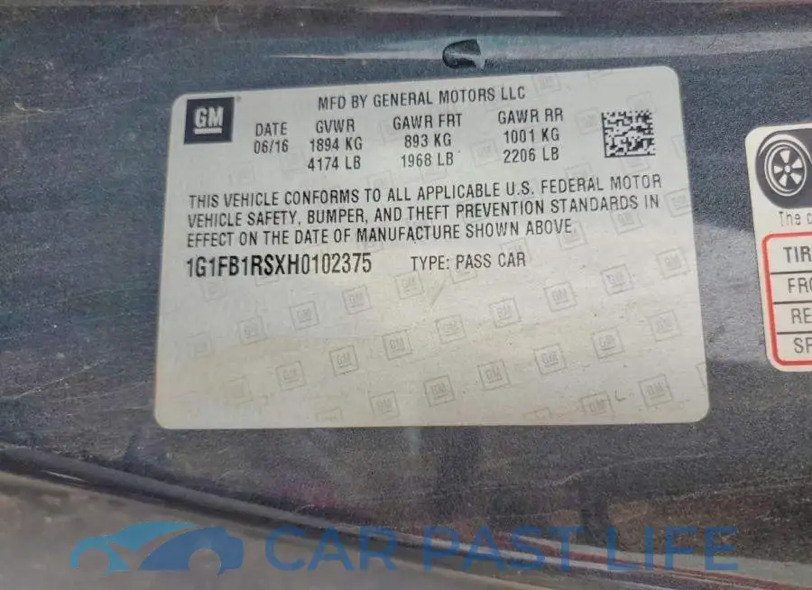 1G1FB1RSXH0102375# 12