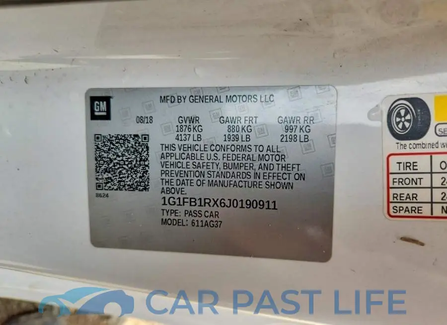 1G1FB1RX6J0190911# 12
