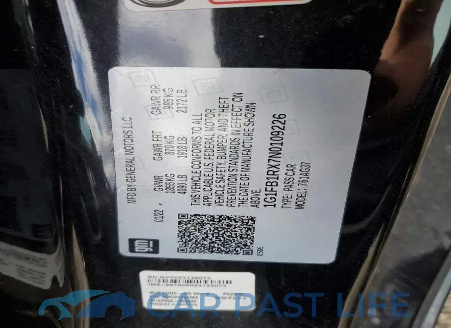 1G1FB1RX7N0109226# 12
