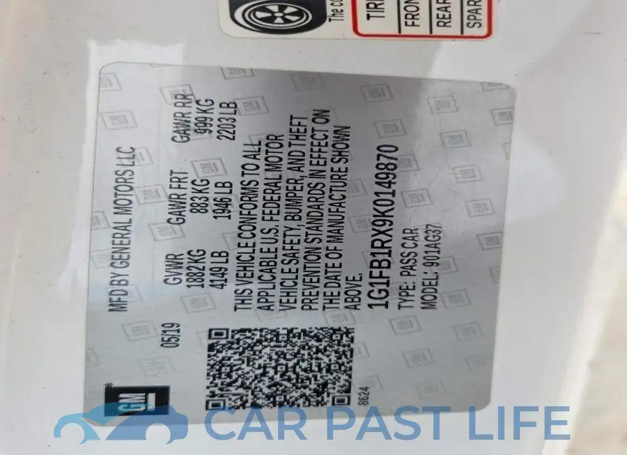 1G1FB1RX9K0149870# 12