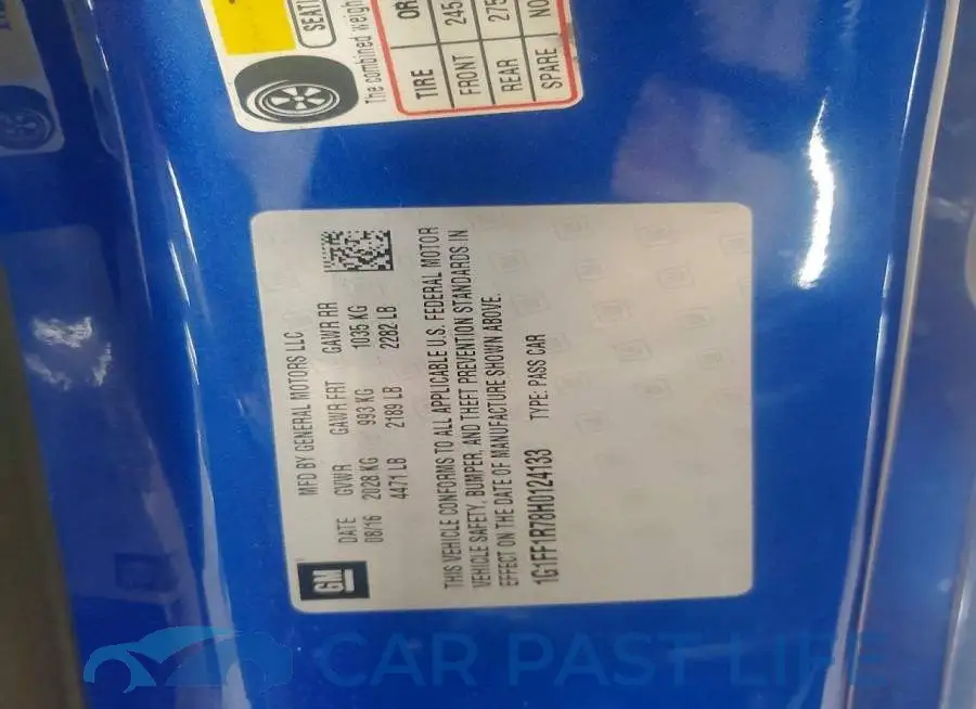1G1FF1R78H0124133# 12
