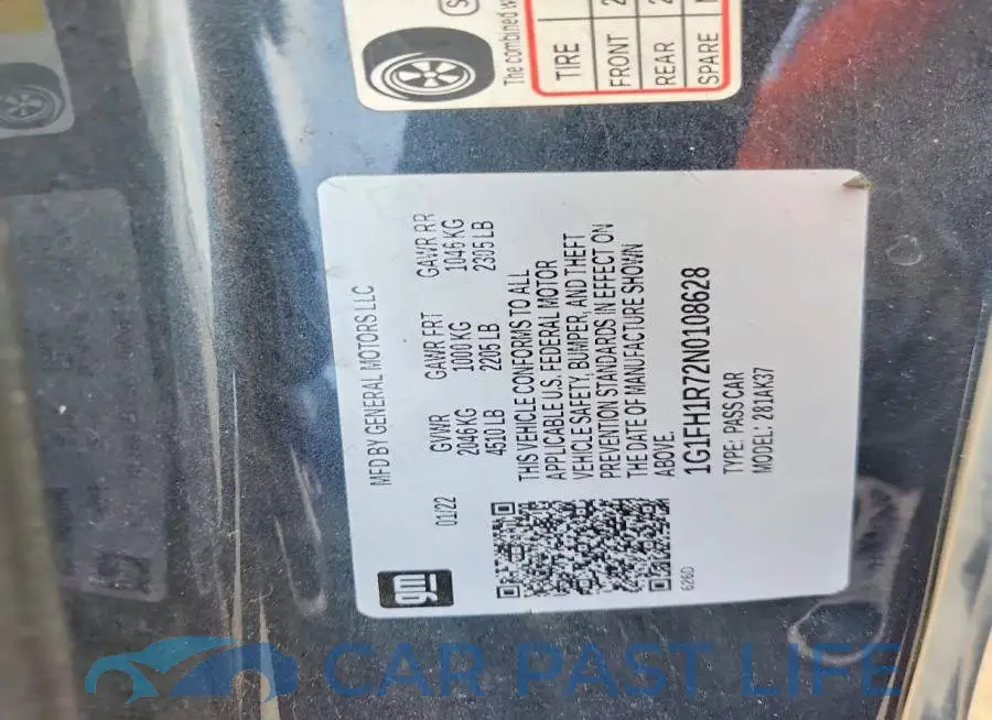 1G1FH1R72N0108628# 13