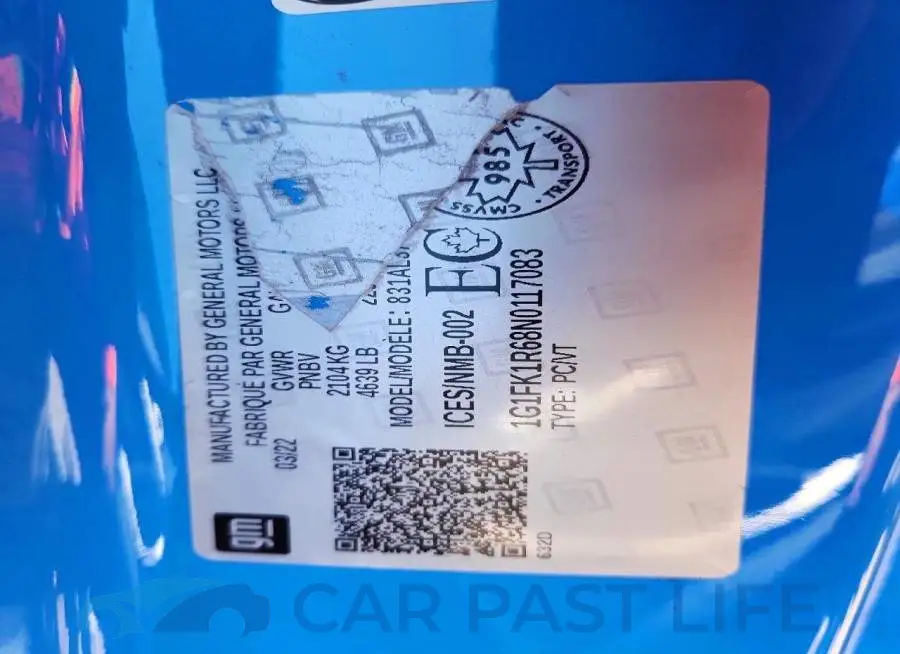 1G1FK1R68N0117083# 13