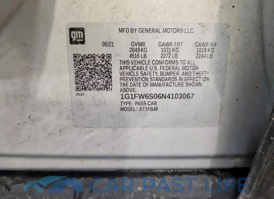 1G1FW6S06N4103067# 12