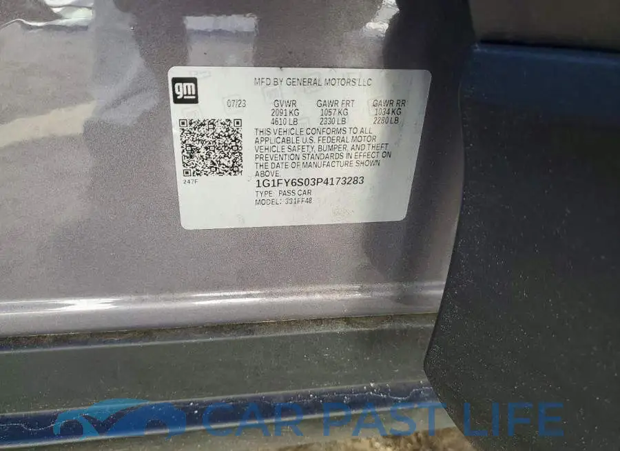 1G1FY6S03P4173283# 13