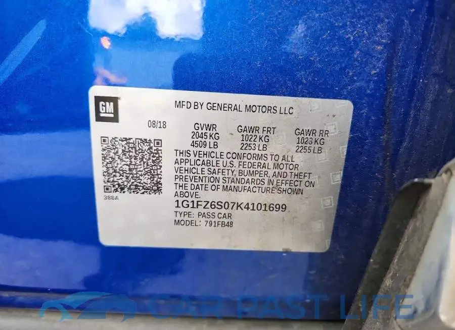 1G1FZ6S07K4101699# 13