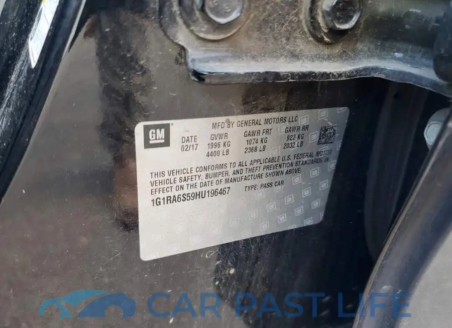 1G1RA6S59HU196467# 13