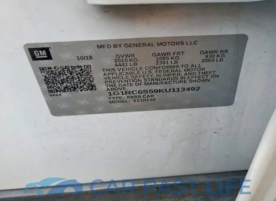 1G1RC6S59KU113492# 12