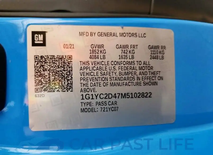 1G1YC2D47M5102822# 12
