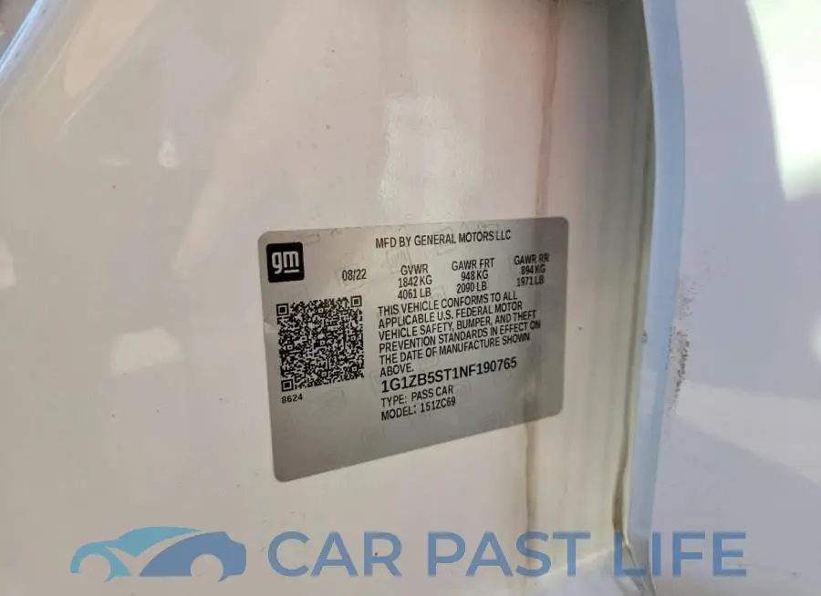 1G1ZB5ST1NF190765# 12