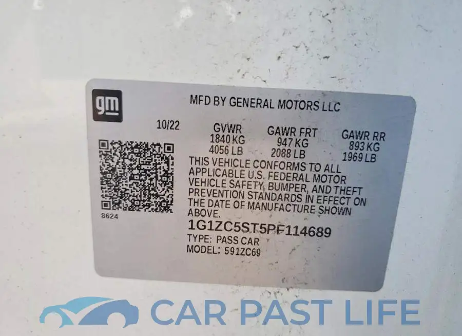1G1ZC5ST5PF114689# 12