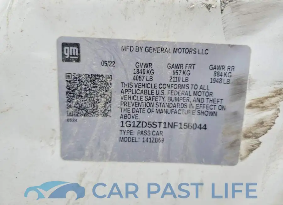 1G1ZD5ST1NF156044# 12