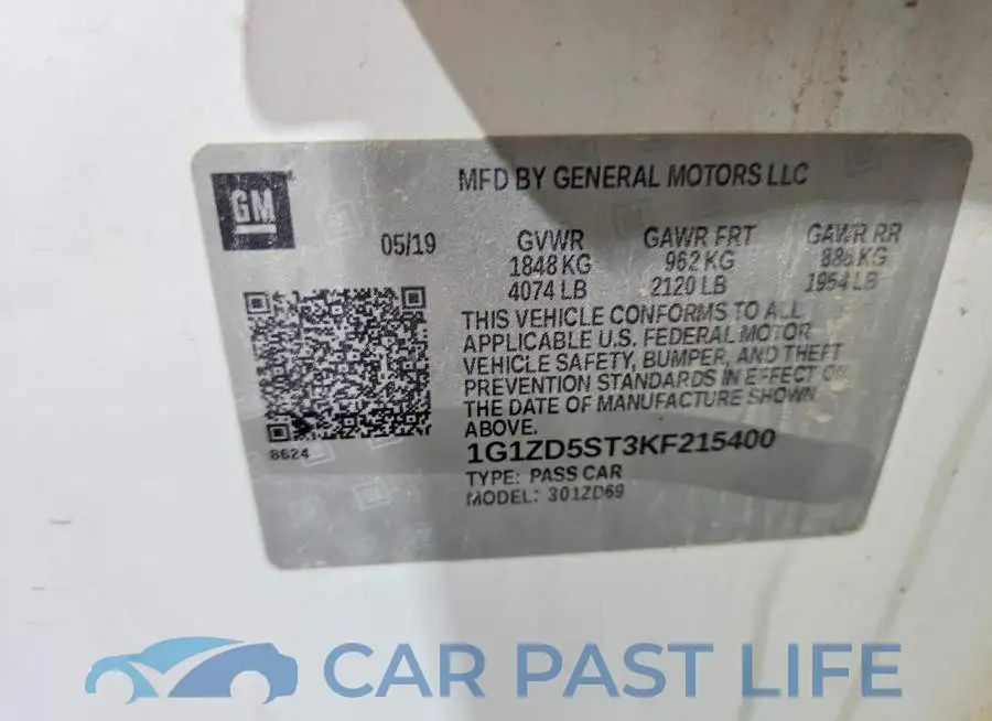 1G1ZD5ST3KF215400# 12