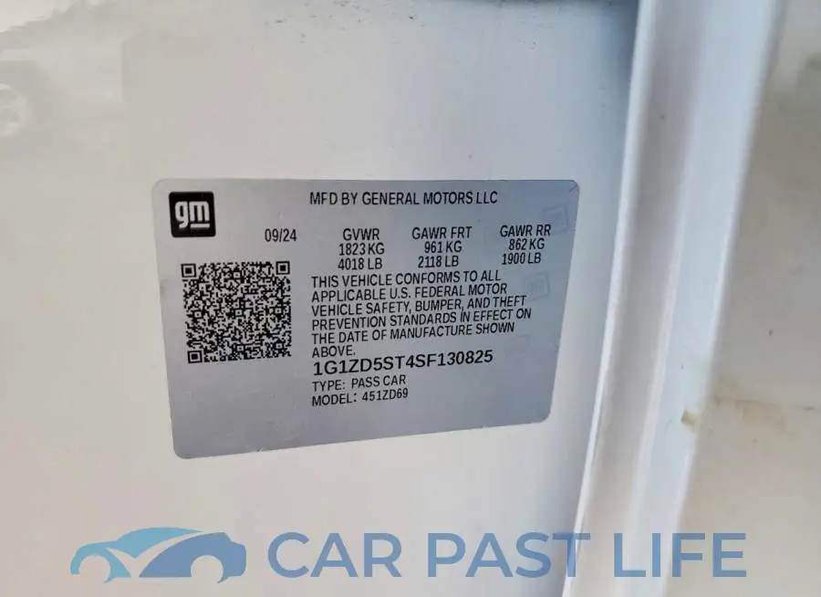 1G1ZD5ST4SF130825# 12