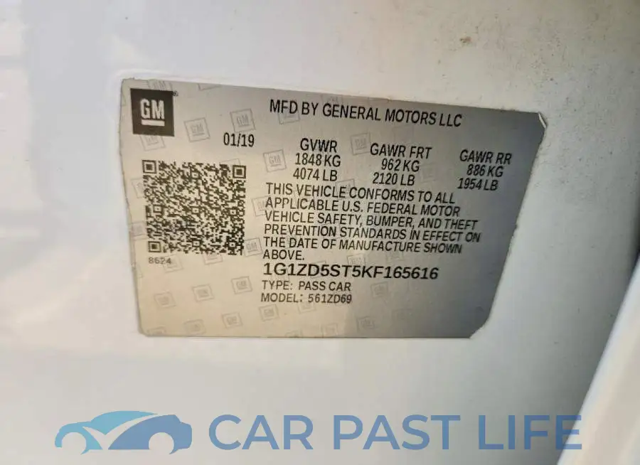 1G1ZD5ST5KF165616# 13