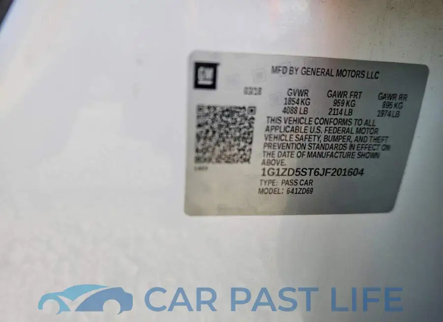1G1ZD5ST6JF201604# 12