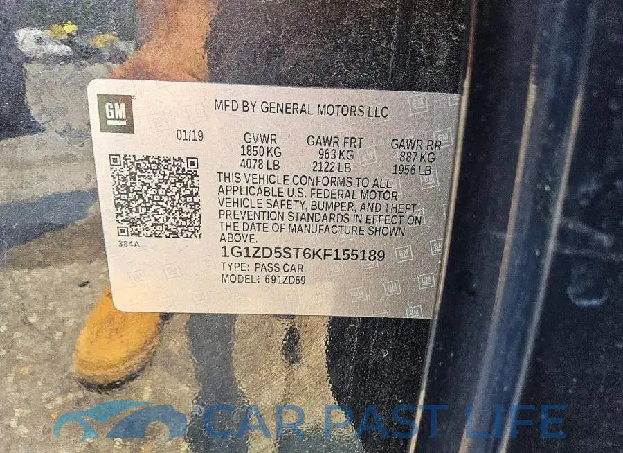 1G1ZD5ST6KF155189# 12