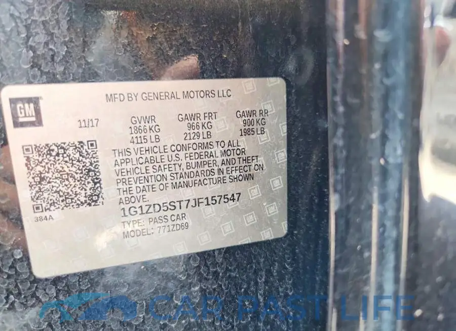 1G1ZD5ST7JF157547# 12