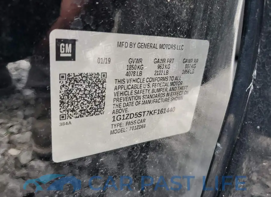 1G1ZD5ST7KF161440# 12