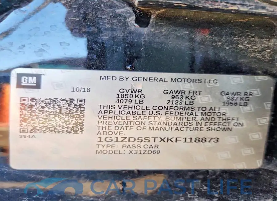 1G1ZD5STXKF118873# 12