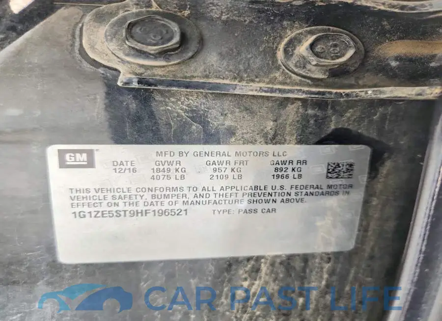 1G1ZE5ST9HF196521# 12