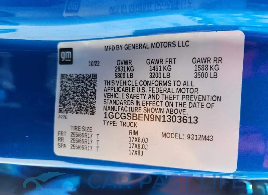 1GCGSBEN9N1303613# 12