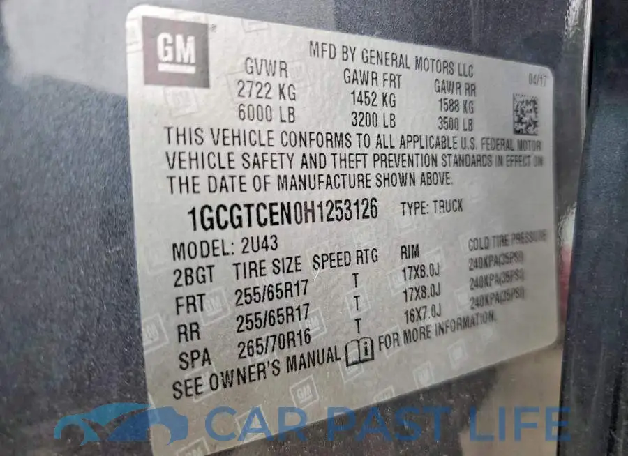 1GCGTCEN0H1253126# 12