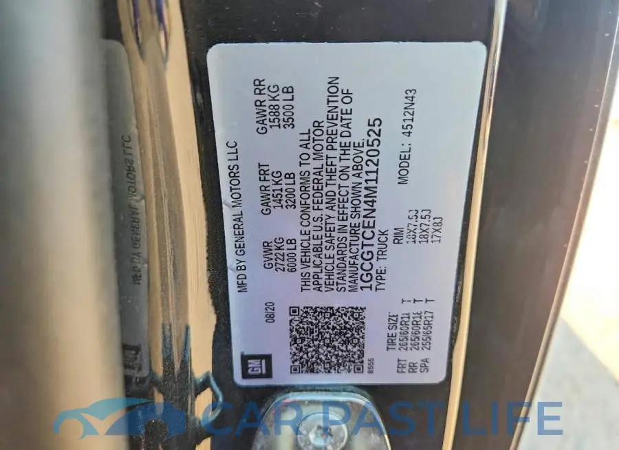 1GCGTCEN4M1120525# 12